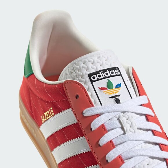 Men's Size 11.5 Adidas Gazelle Indoor Olympic Pack - Red gum sol - Picture 14 of 14